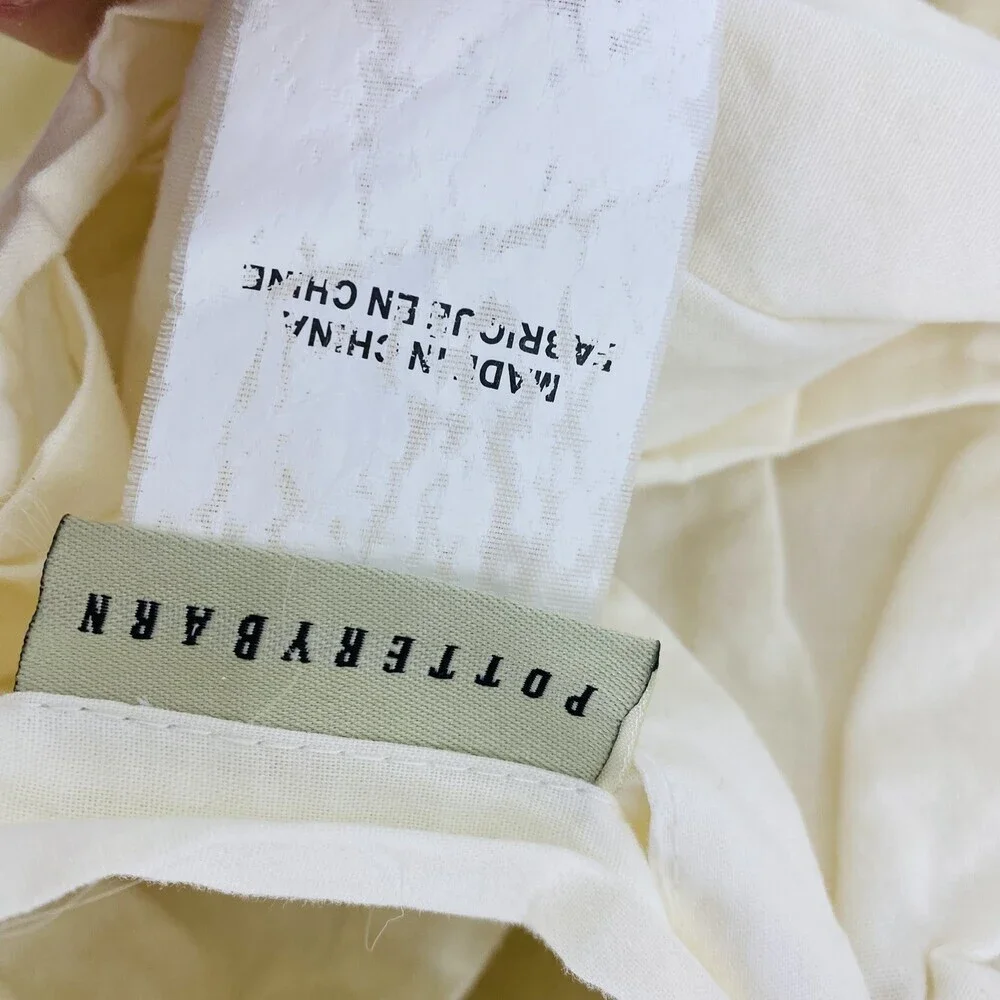 Pottery Barn Off White 100% Cotton Bed Skirt 73x54